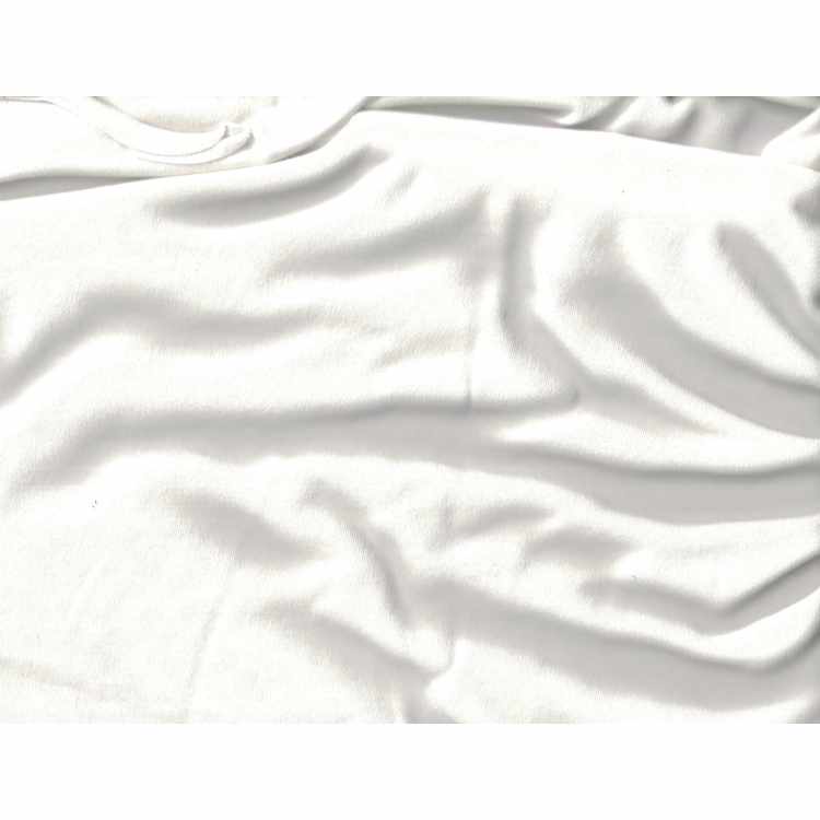 Fabric Washed Bamboo Cotton Interlock White