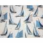 Canevas Imprimé Look Lin Stof 5507-06 Regate Bleu