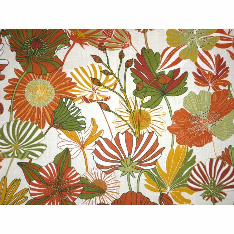 Printed Canvas  Linen Look Stof 5507-08 Ingrid