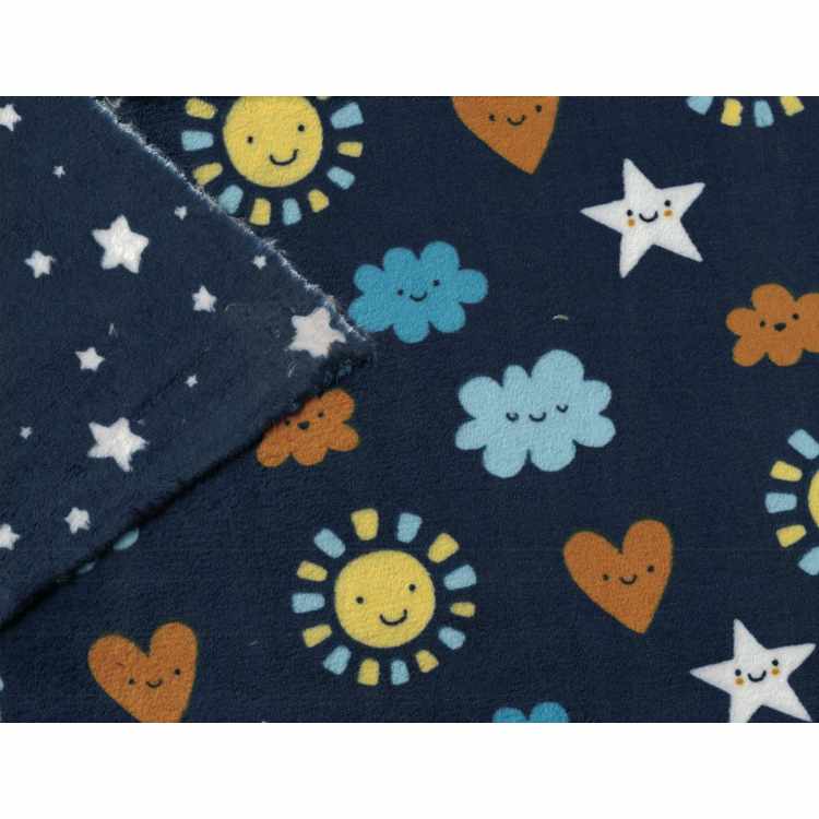 Whisper Fleece Print 2 - sides Stof  5577-17 Zénith