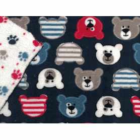 Whisper Fleece Imprimé 2 côtés Stof 5577-15 Nours