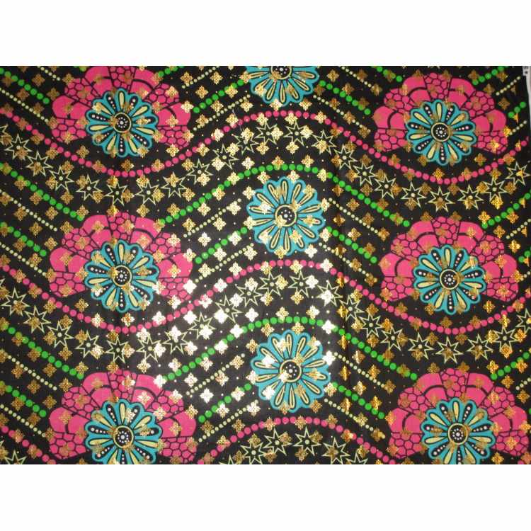 Coton Quilt 5010-251 Africain Ciré Métallique