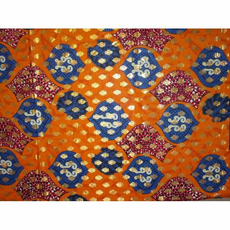 Coton Quilt 5010-253 Africain Ciré Métallique