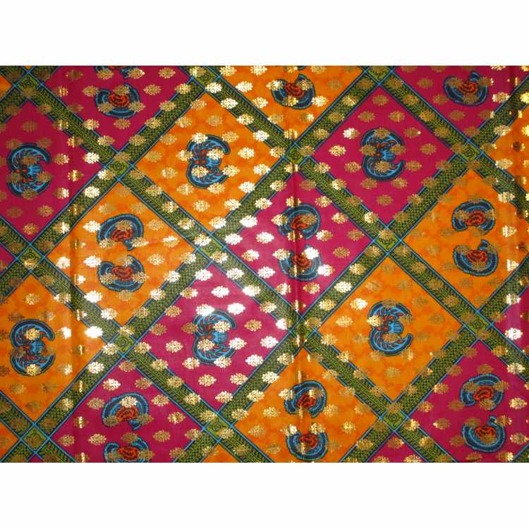 Coton Quilt 5010-254 Africain Ciré Métallique