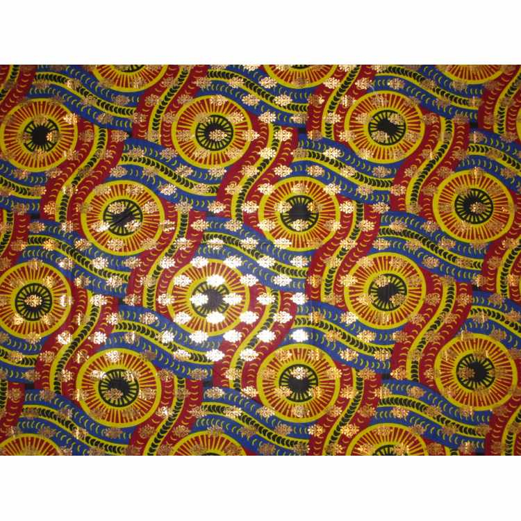 Coton Quilt 5010-255 Africain Ciré Métallique