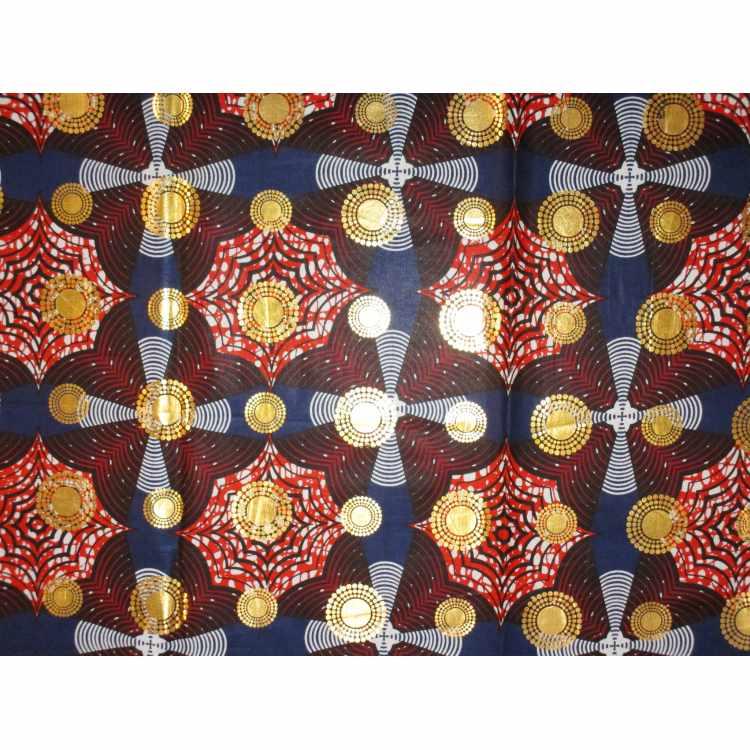 Coton Quilt 5010-257 Africain Ciré Métallique