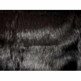 Faux Arctic Fox Fur in Black