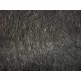 Fausse Fourrure Animal Noir Foncé & Gris