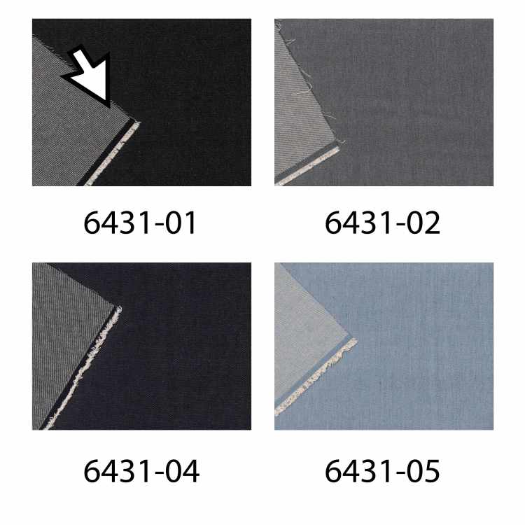 Denim pré-lavé Sergé sans décoloration 6431