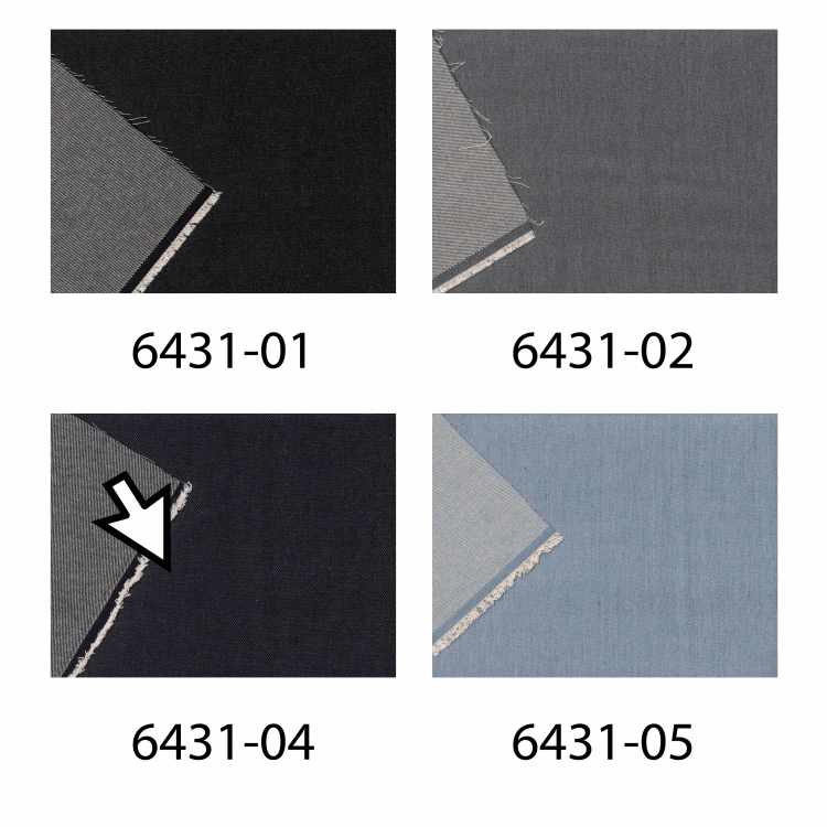 Denim pré-lavé Sergé sans décoloration 6431