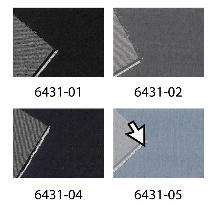 Denim pré-lavé Sergé sans décoloration 6431