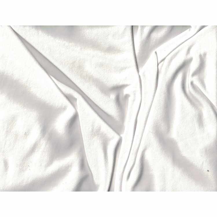 Jersey Coton Biologique Spandex 10.5-11 oz Blanc
